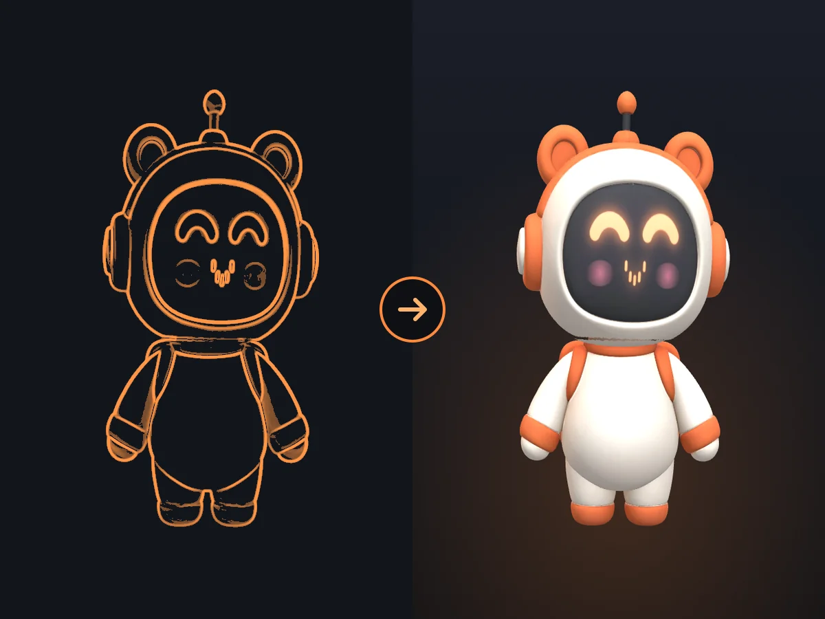 Del boceto 2D al personaje 3D terminado